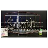 Schmidt Beer neon sign
