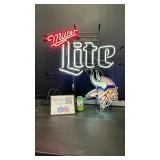 Miller Lite MN Vikings neon