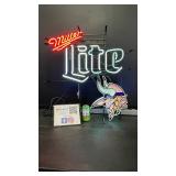 Miller Lite MN Vikings neon