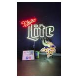 Miller Lite MN Vikings neon