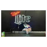 Miller Lite MN Vikings neon