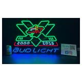 MN Wild hockey 15th anniversary neon, 2000-2015, Bud Light beer NIB