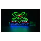 MN Wild hockey 15th anniversary neon, 2000-2015, Bud Light beer NIB