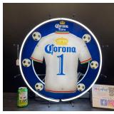 Corona Extra beer soccer / with futbol jersey, neon sign