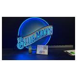 Blue Moon neon sign
