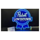 PBR Pabst Blue Ribbon, Lowertown St Paul, neon sign