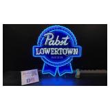 PBR Pabst Blue Ribbon, Lowertown St Paul, neon sign