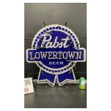 PBR Pabst Blue Ribbon, Lowertown St Paul, neon sign