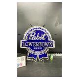 PBR Pabst Blue Ribbon, Lowertown St Paul, neon sign