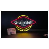 Grain Belt bottle cap, Grain Belt Beer neon sign