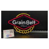 Grain Belt bottle cap, Grain Belt Beer neon sign