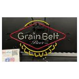 Grain Belt bottle cap, Grain Belt Beer neon sign