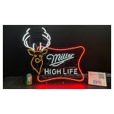 Miller High Life buck head / deer neon sign