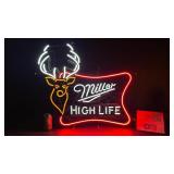 Miller High Life buck head / deer neon sign
