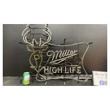 Miller High Life buck head / deer neon sign