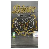Shiner Bock ram head neon sign