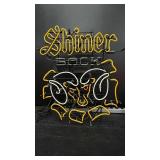 Shiner Bock ram head neon sign
