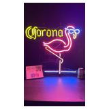 Corona flamingo, neon sign