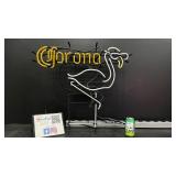 Corona flamingo, neon sign