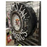 Cruisin Classics 57 Chevy, 80s or 90s vintage neon clock with motion wheel