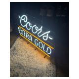 Coors Extra Gold neon sign