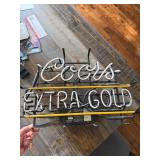 Coors Extra Gold neon sign