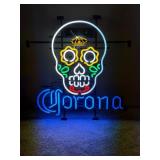 Corona Day of the Dead neon skull