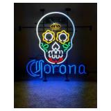 Corona Day of the Dead neon skull
