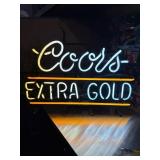 Coors Extra Gold neon sign