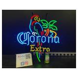 Corona Extra parrot, neon sign