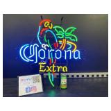 Corona Extra parrot, neon sign