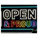 Lite Pride "Open & Proud" LED with inflatable rainbow, Lot of 2 items