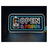 Lite Pride "Open & Proud" LED with inflatable rainbow, Lot of 2 items