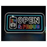Lite Pride "Open & Proud" LED with inflatable rainbow, Lot of 2 items