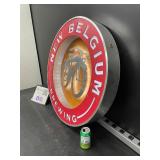 New Belgium Brewing LED sign with laser cut metal details