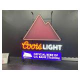 Coors color changing LED sign, Official Beer of US Bank Stadium,