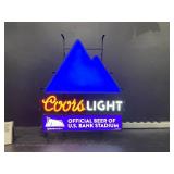Coors color changing LED sign, Official Beer of US Bank Stadium,