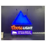 Coors color changing LED sign, Official Beer of US Bank Stadium,