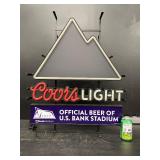 Coors color changing LED sign, Official Beer of US Bank Stadium,