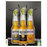Corona bottles: Corona Premier, Corona Extra, Corona Light