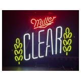 Miller Clear neon sign
