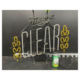 Miller Clear neon sign