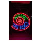 Atomic Tattoo neon sign