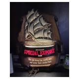 Special Ex, internally lit, vaccuum-formed plastic sign