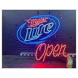 Miller Lite Open neon sign