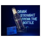 Guinness "Drink Straight From the Bottle" neon sign