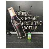 Guinness "Drink Straight From the Bottle" neon sign