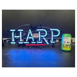 Harp, neon sign