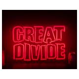Great Divide neon sign