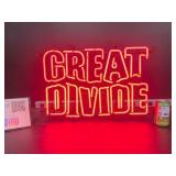 Great Divide neon sign